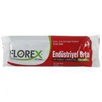 Resim Florex 527 Endüstriyel Çöp Poşeti Orta Boy 55 x 60 cm 20 Adet - Siyah 