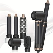 Resim ATOPSKINS 5-in-1 Saç Kurutma Makinesi Fırçası ve Stilist, Sıcak Hava Fırçası, Sol ve Sağ Otomatik, Sarma Kıvırıcı, Ayrılabilir, Düzleştirici, Eldivenli, 1000W, Avrupa Standart Fiş, saç aksesuarları, saç ürünleri, kadınlar için saç aksesuarları, wow saç ürünleri 