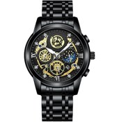 Resim Sones Kare Kadranlı Paslanmaz Çelik Kayışlı Kuvars Saat Siyah 