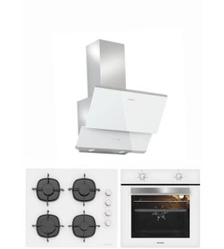 Resim Silverline BO6501W01 - CS5335W01 - 3490 Oslo Beyaz Ankastre Set 