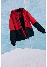 Resim Defacto Su İtici Slim Fit Dar Kesim Kapüşonlu Fermuarlı Kayak Montu F3796ax25wnrd296 Kırmızı-rd296 