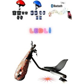 Resim Citymate Drift Car Elektrikli Kaykay Bluetooth Dirift Kar Hoverboard Scooter + Koruma Ekipmanı D34 