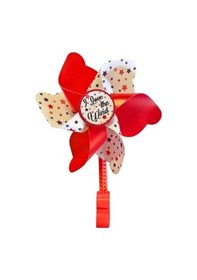 Resim Love The Wind Baskılı Kron Rüzgar Gülü - Wınd Kırmızı 