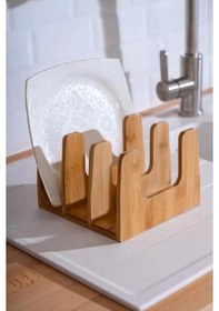 Resim Acar Acr-250 Bambu 4 Gözlü Tabaklık Beyaz 