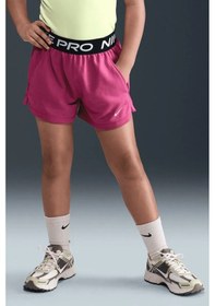 Resim Nike Pro Fleece Dri-fıt Shorts Kids Pink Kız Çocuk Şortu Pembe 