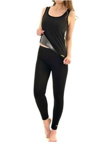 Resim Bonbonetti Termal Sauna Tayt + Atlet Takımsiyahxl Siyah 
