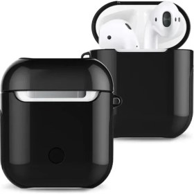 Resim Airpods 2 (2.nesil) 3in1 Kılıf Siyah 