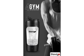 Resim Mediterian 4 Gym Elektrikli Şarj Edilebilir Protein Shaker 650 ml Siyah 