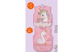 Resim Retro Women Kız Bebek Figürlü Mama Önlüğü Sıvı Geçirmez Önlük 