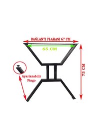 Resim Bin1Fırsatt Metal Ayak Ahşap Masif Çalışma Yemek Masası Ayağı Masa Ayağı 