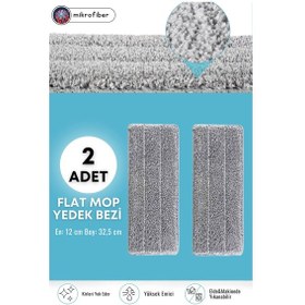 Resim Grimorlife 2 Adet Flat Mop Yedek Mikrofiber Bez Paspas 