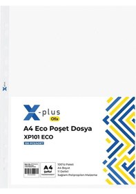 Resim X-plus Xp101 Eco Delikli Poşet Dosya A4 30 Mikron - 100 Adet 100 Adet 