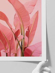 Resim Pembe Muz Ağacı - Art Print - 50x70 cm 