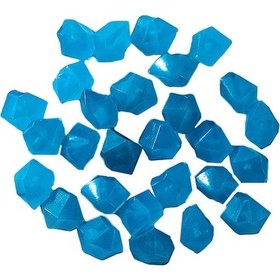 Resim 200 Adet Gece Parlayan Taşlar, Akvaryum Ve Bahçe Dekorasyonu İçin Elmas Şekilli Floresan Taşlar 