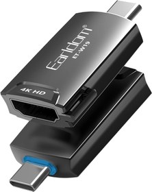 Resim Earldom W19 4K Type-C to HDMI Adaptör - Tak-Çalıştır, Siyah, USB-C Video Çıkışı 