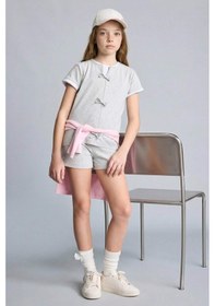Resim Defacto Regular Fıt 2li Pijama Takımı Kız Çocuk H5514a826smgr28 Gri-gr28 