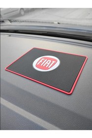Resim STİLİX GARAGE FIAT Logolu Kaymaz Torpido Üstü Ped 20x13.5 cm 