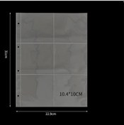 Resim 10 Adet Bağlayıcı Kollu Bağlayıcı Kollu Fotoğraf Albümü Bağlayıcı 6 Grid Card Page 