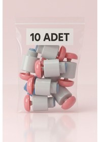 Resim Depolu Sabunluk Sistemi Musluğu 10 Lu Paket - Pembe Butonlu Musluk 