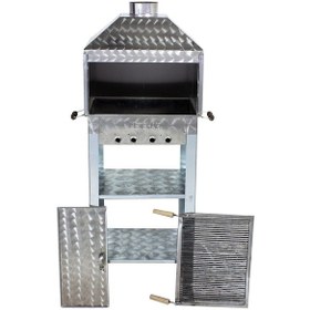 Resim Metehan MTH-84 Davlumbazlı - Bacalı - Lama Izgaralı Mangal 