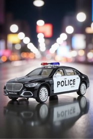 Resim BYCEGU 95385 IŞIKLI VE SESLI ÇEK BIRAK KAPILARI AÇILABİLİR OYUNCAK POLİS ARABALARI BİR ADETTİR 