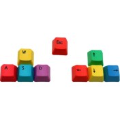 Resim Flameer Pbt Keycaps 9 Adet Esc, Ok Anahtarları, W, A, S, D Mekanik Klavyeler Için (Yurt Dışından) 