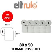 Resim Elitrulo Termal Pos Rulo 80 MM x 50 M - 10 Adet 