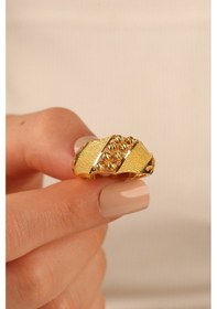 Resim Çgk Çiğdem Gürel Kuyumculuk Dorikalı Yaldızlı Altın Yüzük Yaldız 