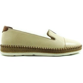 Resim Marine Shoes Hakiki Deri Günlük Bayan Ayakkabı Bej 86 P01 