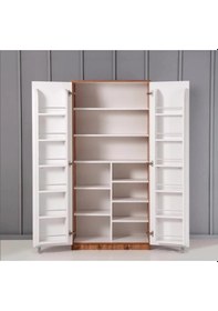 Resim Çok Amaçlı 90 Derece Açılabilir 2 Kapaklı Kiler Mutfak Dolabı 