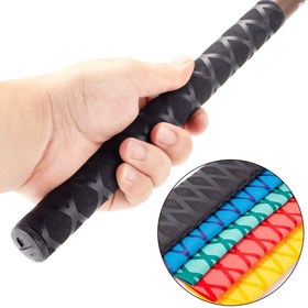 Resim Balıkçılık çubuğu sapı için kaymaz ısı daraltma tüpü 1 metre 18mm ~35mm ekose desenli aşınmaya dayanıklı yalıtımlı ısı daraltma sap kapağı 