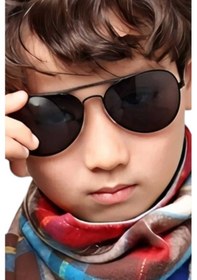 Resim Tezzgelsin Unisex Trend Çocuk Güneş Gözlüğü 3- 8 Yaş Siyah 