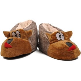 Resim Aspor Köpekli Kahve Kadın Panduf Kahverengi 