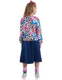 Resim Denokids Kız Çocuk Midi Boy Denim Etek Renkli 