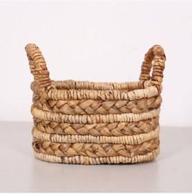 Resim Söbe Oval Ekmek-havlu- Saklama Sepeti 30x21x24 Cm Bej 