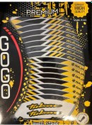 Resim Gogo Premium Wheel Stripe Jant Şeridi Çıkartma Seti - Siyah-sarı 