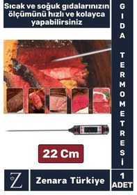 Resim Ergonomik Lcd Ekran Çift Ölçüm Birimi Hafızalı Et Sıvı Mama Sıcak Soğuk Saplamalı Gıda Termometresi 
