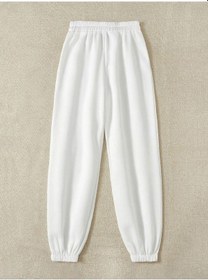 Resim Kadın Beyaz Oversize Eşofman Altı - Unisex Beyaz-261067 