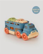 Resim Let's Be Child Işıklı Ve Sesli Taşıyıcı Tır Ve 2 Minik Araç Lc-31022 Çocuklar İçin Oyuncak Tır Ve Arabalar Lacivert Lacivert 