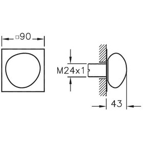 Resim VitrA İstanbul Ankastre Stop Valf Sıva Üstü Krom A41450 Krom 