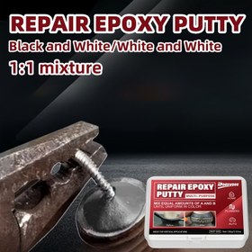 Resim Doeyvose Deniz Yapıştırıcısı - Ağır Hizmet, Hızlı Kuruyan, Siyah/Beyaz, Tekne, Yat, Tesisat, Borular ve Tanklar İçin - Metal, Plastik, Fayans Tamirleri için Güçlü Yapışma & Yüksek Kaliteli Sızdırmazlık Malzemesi - DIY, Profesyonel Deniz Bakımı, Babalar Günü Hediyeleri, Tesisat Onarımları, Metalik Bitiş, Hızlı Kuruş Formülü, Yüksek Dayanımlı Bağlantı, Tamir Karışımı, DIY Tutkunları İçin İdeal 