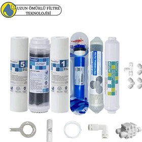 Resim Pemax Water Solutions Purefer Açık Kasa Çift Sedimentli Sertifikalı 6'lı Filmtec Dupon Mebran Şeffaf 4'lü Mineral 