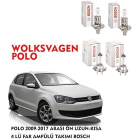 Resim POLO 2009-2017 ARASI ÖN UZUN-KISA 4 LÜ FAR AMPÜLÜ TAKIMI BOSCH 
