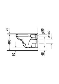 Resim Duravıt D-Code Rımless Asma Klozet 25703900752 