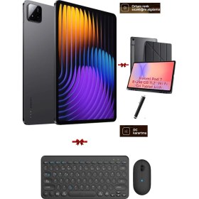 Resim Xiaomi Pad 7 Tablet 144Hz 4 Hoparlörlü Snapdragon Işlemci Yanında Hediye Kablosuz Klavye Mouse + Standlı Koruma Kılıfı ve Akıllı Çizim Kalemi 