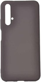 Resim Aksesuarcim Huawei Nova 5T ile Uyumlu Kılıfı Silikon Pastel Renkli Mat Esnek İnce Kapak Prem Siyah 