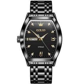 Resim Novahub Olevs 5528 Erkekler İş Çift Takvim Siyah/türk Yeşili Şarap Fıçı Su Geçirmez Kuvars İzle Çok Renkli 