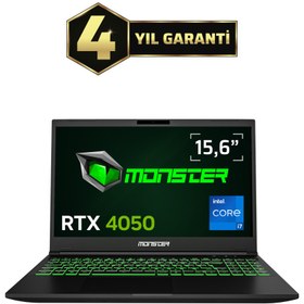 Resim MONSTER Abra A5 V20.7.3 Intel Core i7 13620H 16GB RAM 500GB SSD RTX 4050 Windows 11 15,6" FHD 165 Hz 
