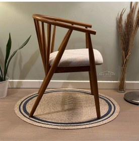 Resim Oslo Ahşap Yemek Odası Sandalyesi, Modern Tasarım, Masif Gürgen, Dayanıklı Tasarım Açık Ceviz 