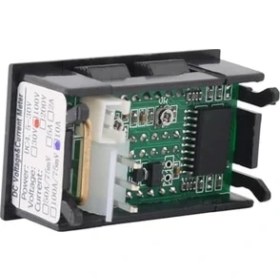 Resim Dijital Dual Voltmetre Ampermetre Volt Akım Ölçer Dc 0-100V 10A Kırmızı-Mavi, Voltmetre, Ampermetre 